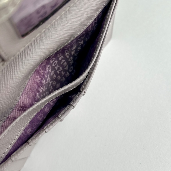 Kate Spade Grey Gold Crossgrain Leather Wallet - Picture 13 of 13